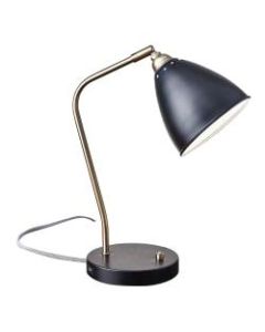 Adesso Chelsea Desk Lamp, 21inH, Black