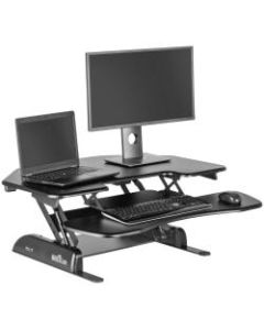 VariDesk Cube Series Corner Standing Desk Converter, 17-1/2inH x 36inW x 33-1/2inD, Black