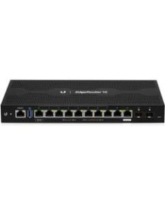 Ubiquiti EdgeRouter ER-12 Router - 10 Ports - PoE Ports - Management Port - 2 - Gigabit Ethernet - 1U - Desktop, Rack-mountable - 1 Year