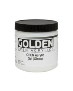 Golden OPEN Acrylic Mediums, Gel Medium, Gloss, 8 Oz