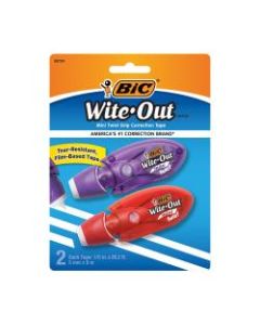 BIC Wite-Out Correction Tape, 1/6in x 237 1/16in, Pack Of 2