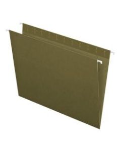 Pendaflex Hanging Folders, Letter Size, 100% Recycled; Standard Green, Box Of 25 Folders