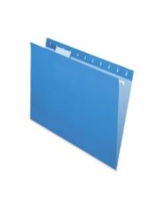 Oxford Color 1/5-Cut Hanging Folders, Letter Size, Blue, Box Of 25