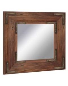 PTM Images Framed Mirror, Bronze Accent, 20inH x 20inW, Black
