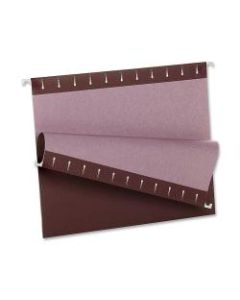 Oxford Color 1/5-Cut Hanging Folders, Letter Size, Burgundy, Box Of 25