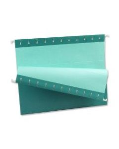 Oxford Color 1/5-Cut Hanging Folders, Letter Size, Teal, Box Of 25