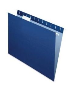 Oxford Color 1/5-Cut Hanging Folders, Letter Size, Navy, Box Of 25