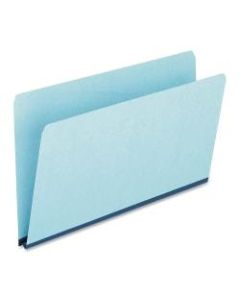 Oxford Straight-Cut Pressboard Top-Tab File Folders, Legal Size, 65% Recycled, Blue, Box Of 25