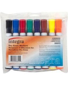 Integra Chisel Point Dry-erase Markers - Chisel Marker Point Style - Assorted - 8 / Set