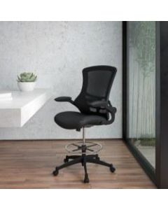 Flash Furniture Mid-Back Mesh Ergonomic Drafting Chair, Black
