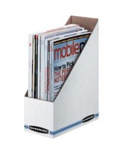Bankers Box 60% Recycled Low-Cost Fiberboard Magazine File, 11 3/4inH x 4inW x 9 1/4inD