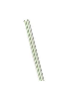 Eco-Products Compostable Straws, Unwrapped, 7-3/4in, 100% Recycled, Clear/Green, Case Of 9,600 Straws