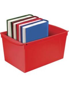 Storex Double XL Wide Book Bins - 7in Height x 9.2in Width14.5in Length - Desktop - Red, Yellow, Green, Teal, Blue, Purple - 6 / Carton