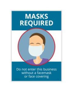 ComplyRight Masks Required Poster, English, 10in x 14in