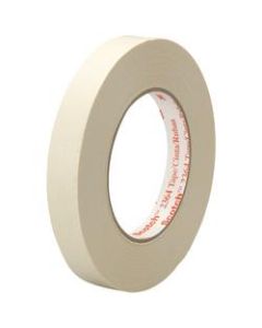 3M 2364 Masking Tape, 3in Core, 0.75in x 180ft, Tan, Pack Of 12