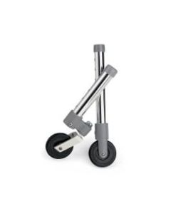 Medline Replacement Walker Wheels, 3in, Silver, Set Of 2