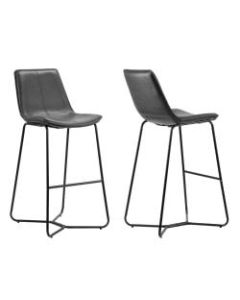 Glamour Home Amery Bar Stools, Gray, Set Of 2 Stools