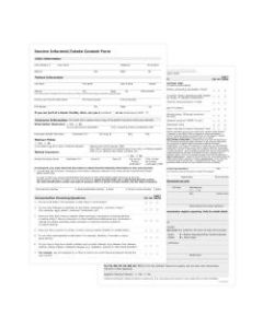 Vaccine Patient Intake Forms, General, 1-Part, 2-Sided, 8-1/2in x 14in, Pack Of 250 Forms