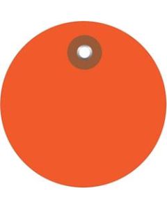 Office Depot Brand Plastic Circle Tags, 3in, Orange, Pack Of 100