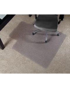 Realspace Wide-Lip Chair Mat For Thin Commercial-Grade Carpets, Economy, 46inW x 53inD, Clear