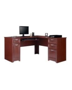 Realspace Magellan 59inW L-Shape Corner Desk, Classic Cherry
