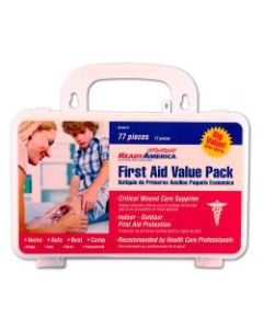 Ready America 77-Piece First Aid Kits, White, Case of 6 Kits