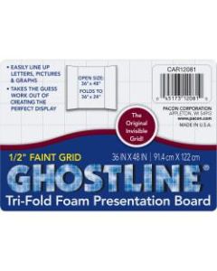 Ghostline Foam Presentation Board - Chart, Graph, Display, Decoration, Presentation, School, Home, Art, Office - 36in x 48in - 5 / Carton - White - Foam