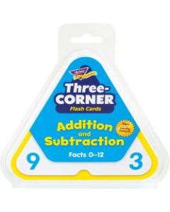 Trend Three-Corner Flash Cards, Addition And Subtraction, Box Of 48 Cards