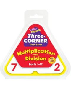 Trend Three-Corner Flash Cards, Multiplication And Division, Box Of 48 Cards