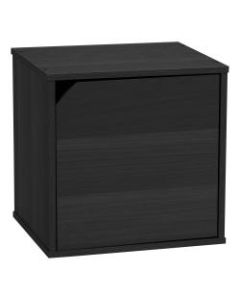 IRIS BAKU 14inH Modular Cube Box With Door, Black