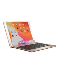 Brydge BRY80032 Keyboard/Cover Case for 10.2in Apple iPad (7th Generation), iPad (8th Generation) Tablet - Gold - Aluminum Body - 0.3in Height x 6.8in Width x 9.8in Depth