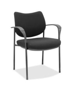 Lorell Fabric Guest Chair, With Optional Casters, Black