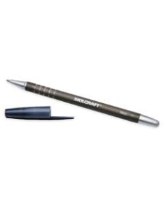 SKILCRAFT Rubberized Ballpoint Pens, Medium Point, 1.0 mm, Black Barrel, Black Ink, Pack Of 12 (AbilityOne)
