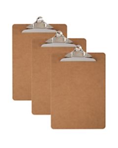 Office Depot Brand Wood Clipboards, 9inx 12-1/2in, 100% Recycled Wood, Pack Of 3
