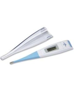 Medline Flex-Tip Oral Digital Thermometer - 90 deg.F (32.2 deg.C) to 109.9 deg.F (43.3 deg.C) - Reusable, Latex-free, Memory Recall - For Oral - White, Blue