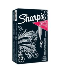 Sharpie Metallic Markers, Silver, Pack Of 12 Markers