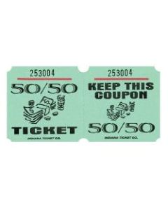 Amscan 50/50 Ticket Roll, Green, Roll Of 1,000 Tickets