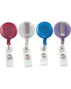 Advantus ID Card Retractable Reel - 0.3in x 1.3in x 0.6in - 20 / Pack - Assorted
