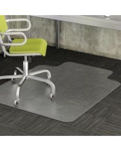 Realspace Wide-Lip Chair Mat For Thin Commercial-Grade Carpets, Advantage, 46inW x 60inD, Clear