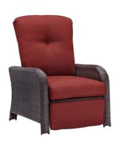 Hanover Strathmere Luxury Recliner, Crimson Red/Brown