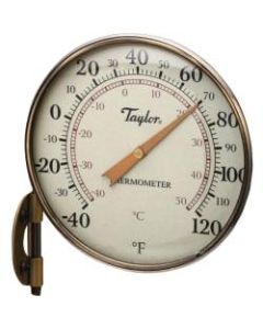 Taylor 481BZN Heritage Collection Dial Thermometer (4.25in) - Easy-to-read Measurement, Weather Proof - For Indoor, Outdoor - Bronze