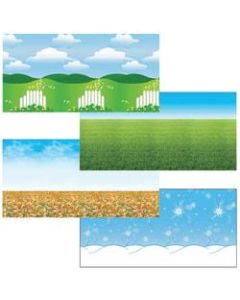 Pacon Fadeless Bulletin Board Art Paper, 48in x 12ft, Seasons Assortment, Pack Of 4 Rolls