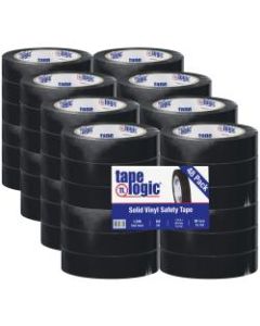 BOX Packaging Solid Vinyl Safety Tape, 3in Core, 1in x 36 Yd., Black, Case Of 48