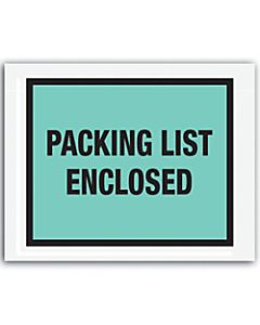 Office Depot Brand "Packing List Enclosed" Envelopes, Full Face 7in x 5 1/2in, Green, Pack Of 1,000