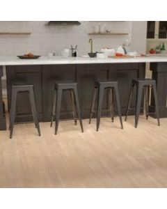 Flash Furniture 30in Metal Indoor Bar Stools, Set Of 4 Bar Stools, Black