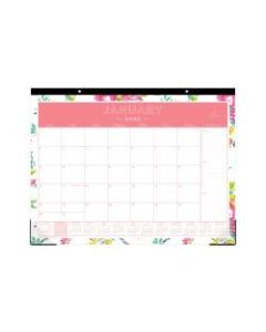 Day Designer Monthly Desk Pad, 17in x 22in, Peyton White, January To December 2022, 103631