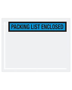 Office Depot Brand "Packing List Enclosed" Envelopes, Panel Face, 7in x 5 1/2in, Blue, Pack Of 1,000