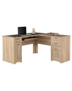 Realspace Magellan 59inW L-Shape Corner Desk, Blonde Ash