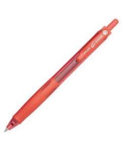 Pilot G-Knock BeGreen Gel Rollerball Pen, Fine Point, 0.7 mm, 81% Recycled, Red Barrel, Red Ink, Pack Of 12