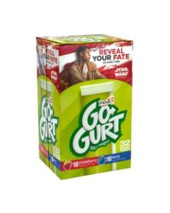 Yoplait Go-Gurt Low-Fat Yogurt, 2 Oz, Strawberry/Berry, Pack Of 32